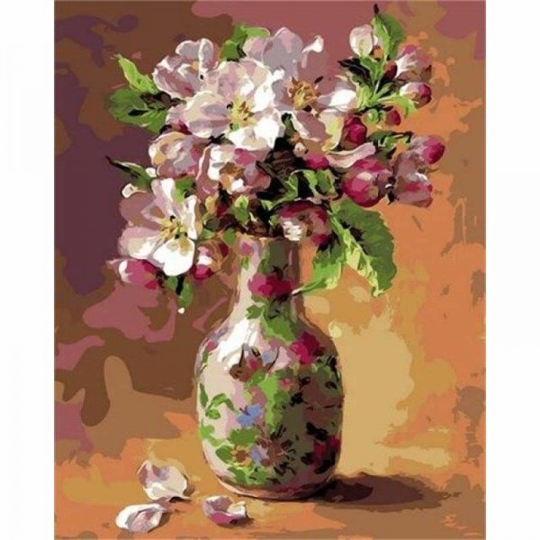 Flower In Bottle Diy Paint By Numbers Kits