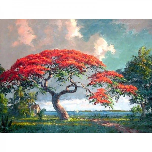 Red Tree Diy Paint By Numbers Kits