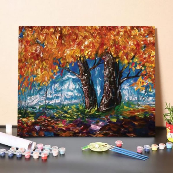 Impressionist Tree-Paint by Numbers Kit