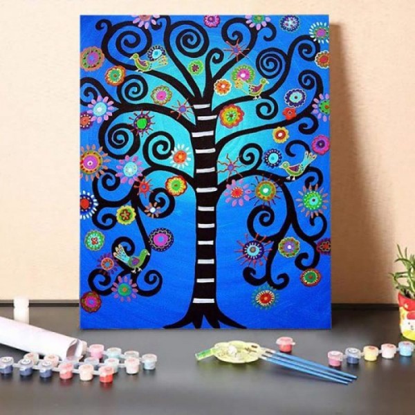 Paint by Numbers Kit-Color tree2