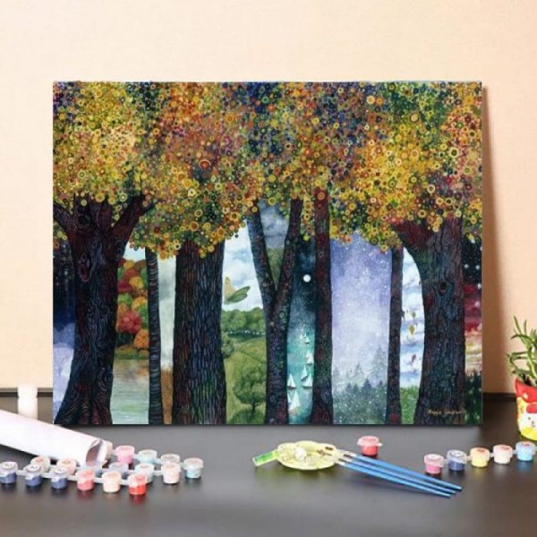 Paint by Numbers Kit – Colorful Tree
