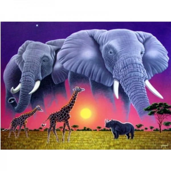 Elephant Diy Paint By Numbers Kits