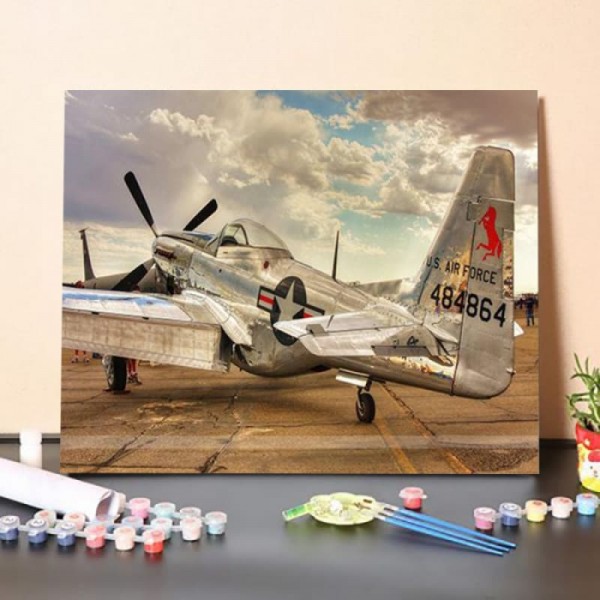 Paint By Numbers Kit Us Airplane