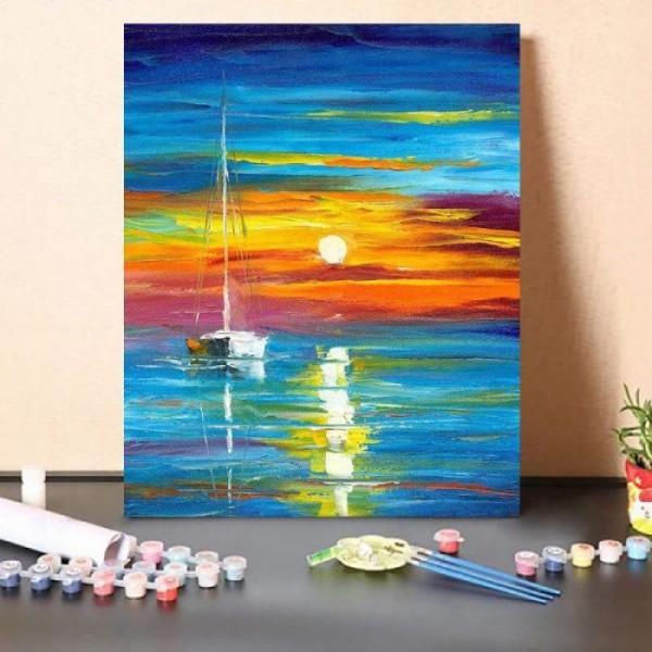 Paint by Numbers Kit Lone Ship