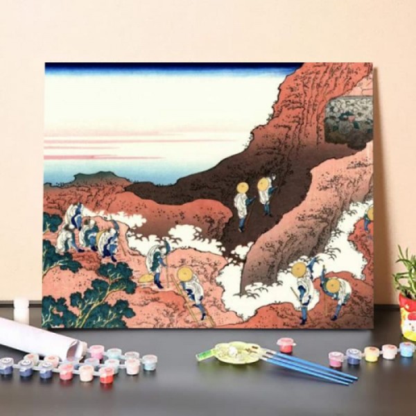 Paint by Numbers Kit-Climbing on Mt. Fuji