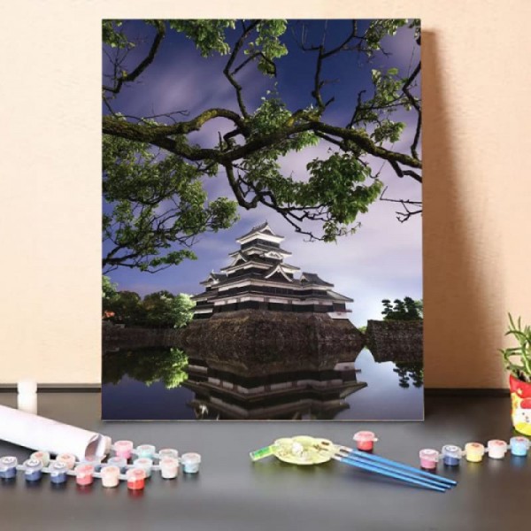 Paint by Numbers Kit-Matsumoto Castle II