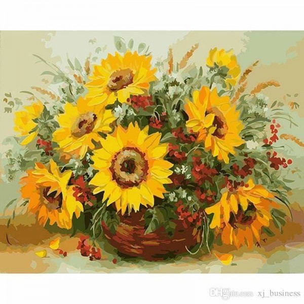 Buy Flower In Basket Diy Paint By Numbers PBN90322