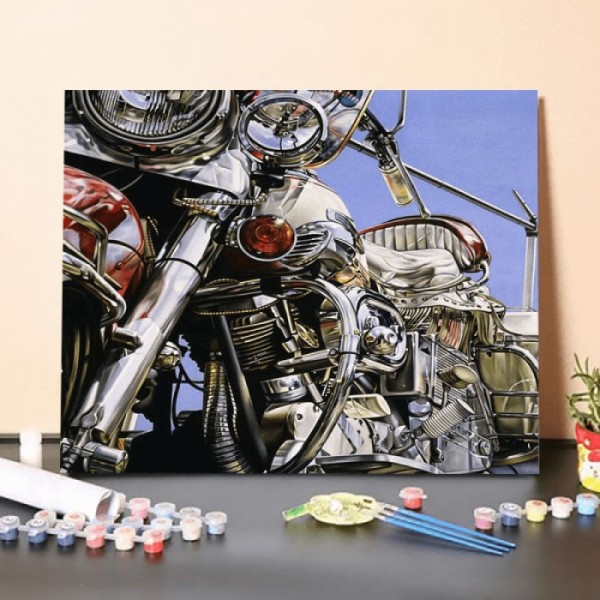 Paint by Numbers Kit-Motorcycle 3