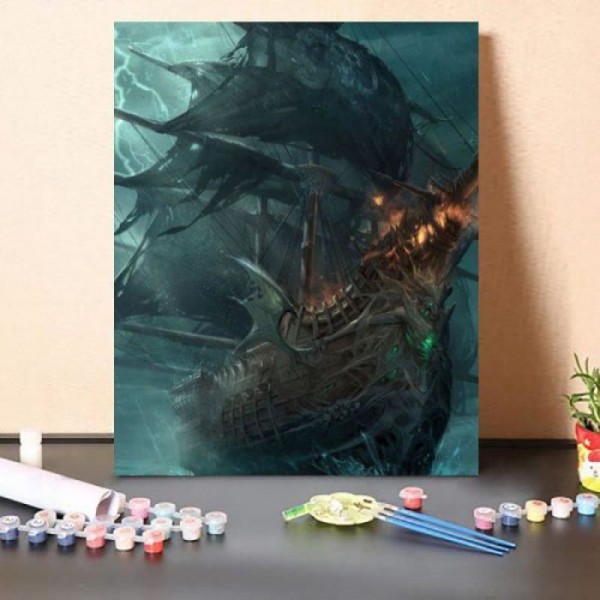 Paint by Numbers Kit Demon Ship