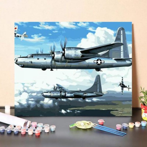 Paint By Numbers Kit World War II Airplane