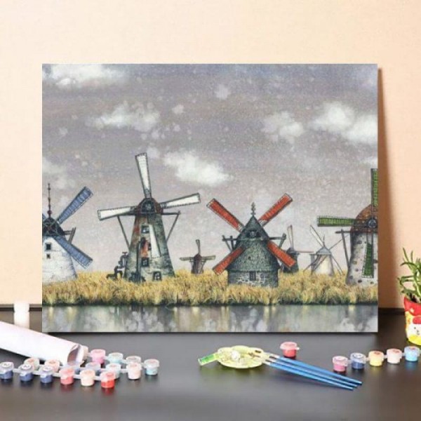 Paint By Numbers Kit – Windmill