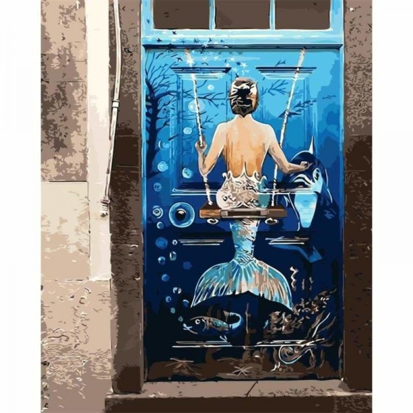 Mermaid Door Diy Paint By Numbers Kits