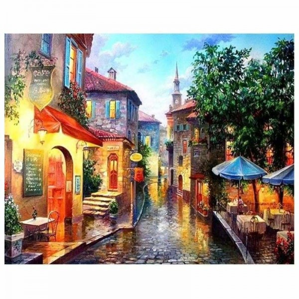 Order Landscape Town Diy Paint By Numbers Kits