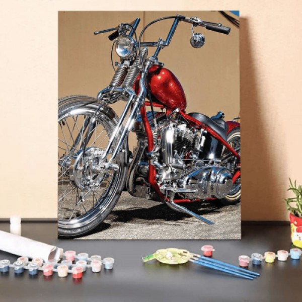 Paint by Numbers Kit-Cool Motorcycle