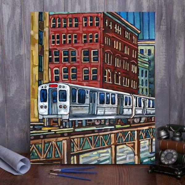 Chicago El Train Paint By Numbers Kit