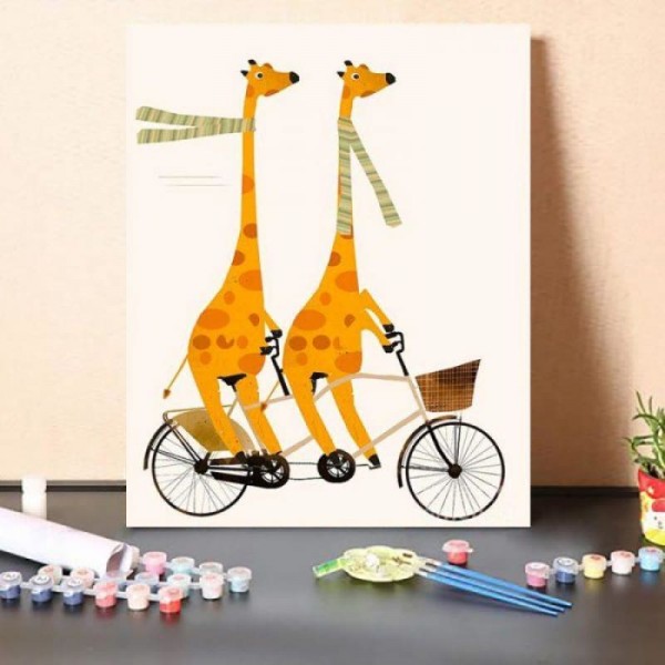 Paint by Numbers Kit Lets Tandem Giraffes