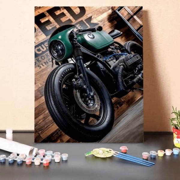 Paint by Numbers Kit-Green Light Racer