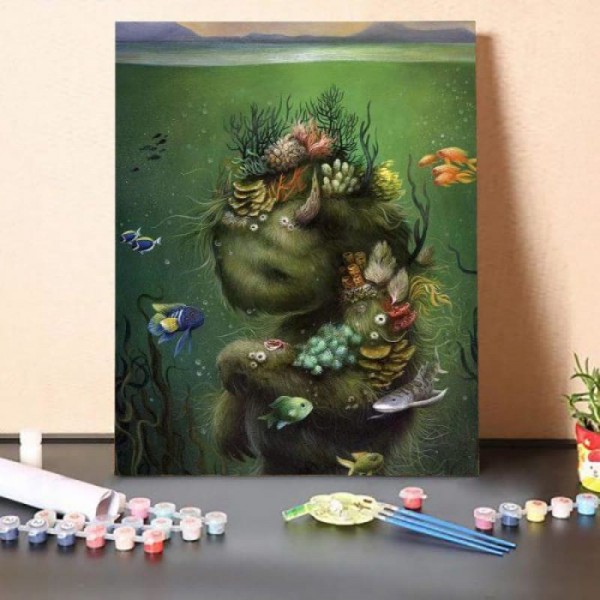 Paint By Numbers Kit-Underwater Life