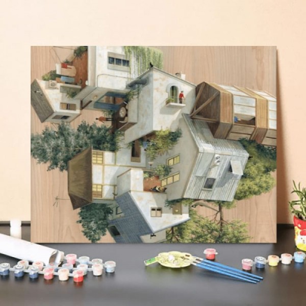 Paint by Numbers Kit-Misplaced house