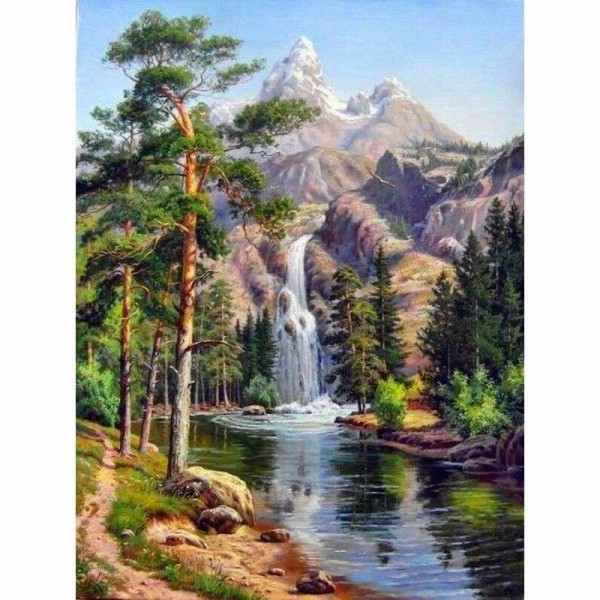 Landscape Waterfall Diy Paint By Numbers Kits