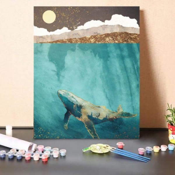 Paint By Numbers Kit – Mountain and Whale