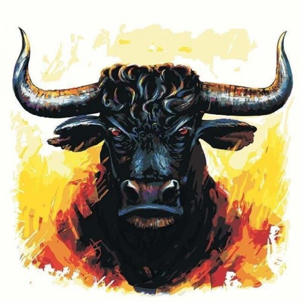 Animal Bull Diy Paint By Numbers Kits