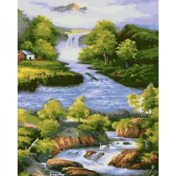 Order Landscape Mountain Lake Diy Paint By Numbers Kits