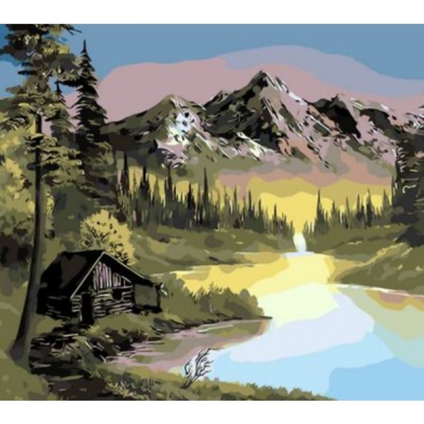 Landscape Mountain Lake Diy Paint By Numbers Kits
