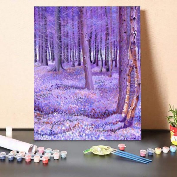 Paint By Numbers Kit-Purple Forest 2