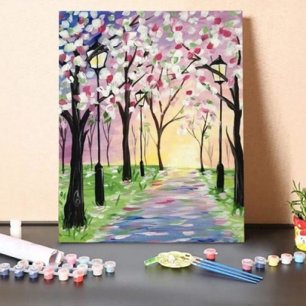 Paint by Numbers Kit- Flower Road Art