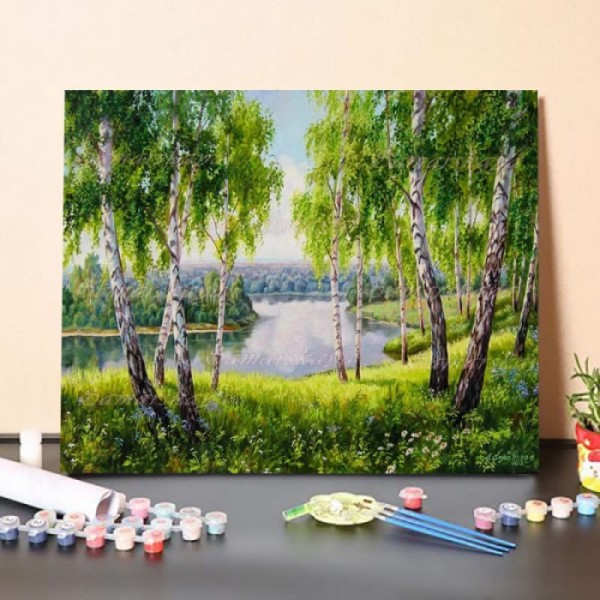 Paint by Numbers Kit Amazon Green Forest