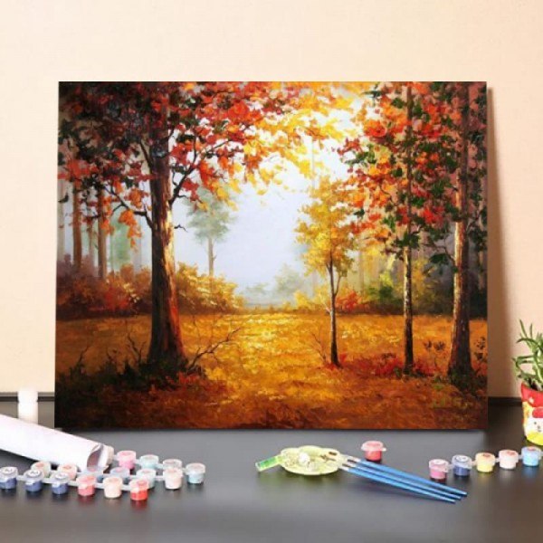 Paint By Numbers Kit A Forest In The Fall