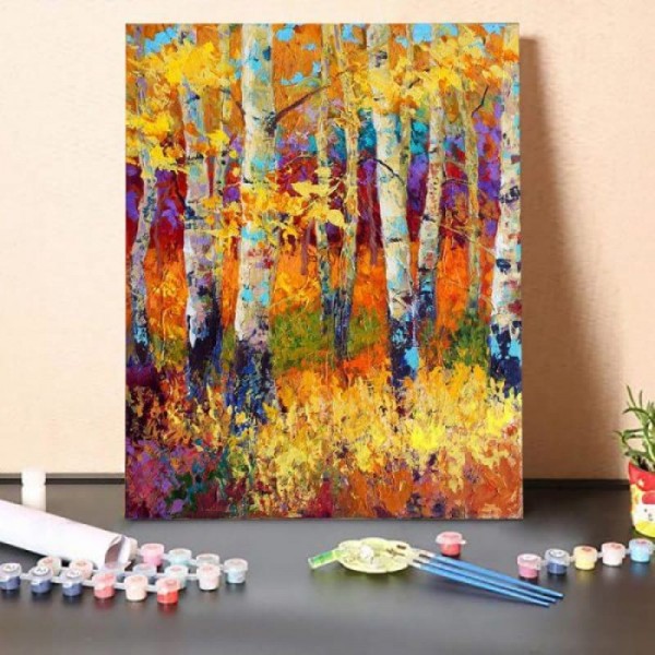 Paint by Numbers Kit-Beauty-Autumn Forest
