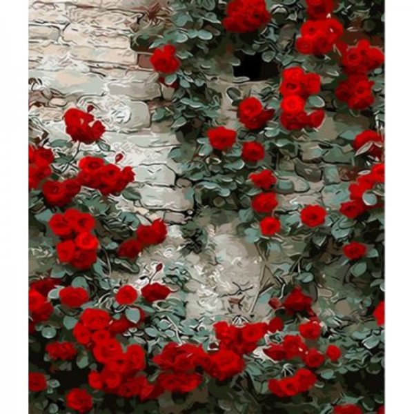 Flower Wall Diy Paint By Numbers Kits