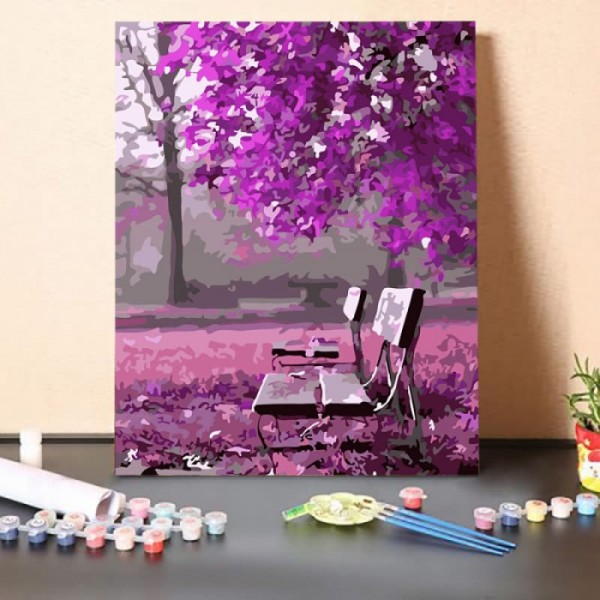 Paint by Numbers Kit Acrylic Purple Surrounding