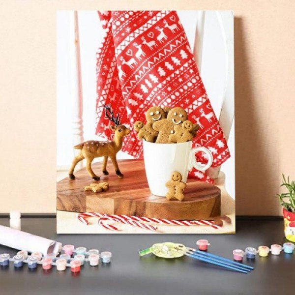 Paint by Numbers Kit-Gingerbread At Christmas