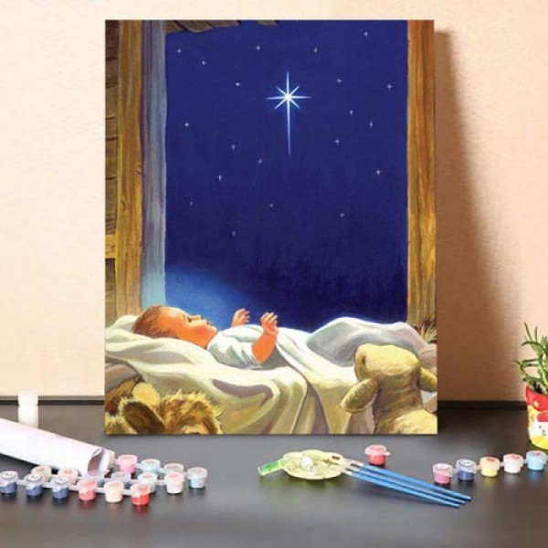Home Garden Baby Jesus-Paint by Numbers Kit