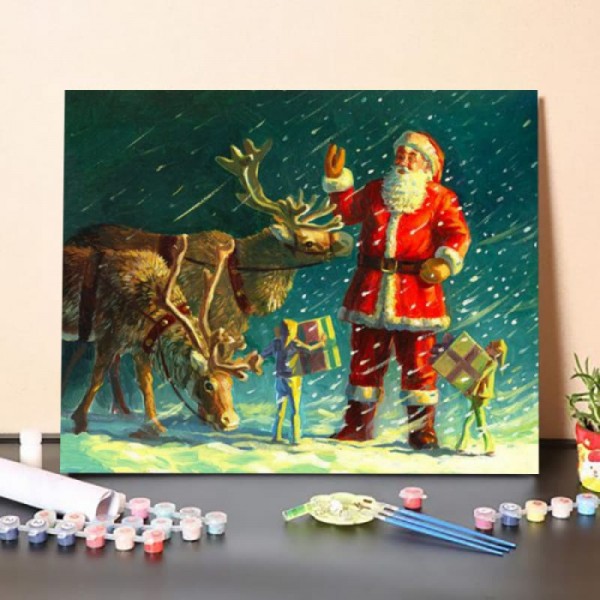 Santas and Elves – DIY Paint by Number Kits