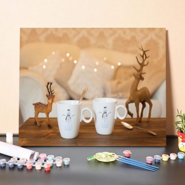 Paint by Numbers Kit-Christmas Teabreak