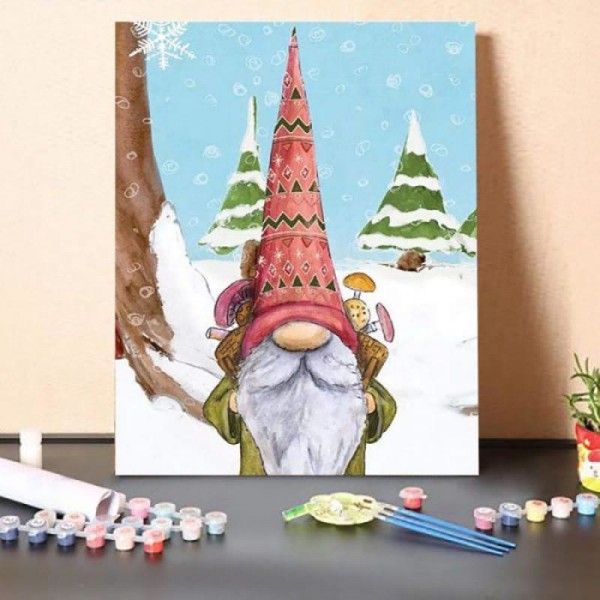Paint By Numbers Kit-Winter Gnome I
