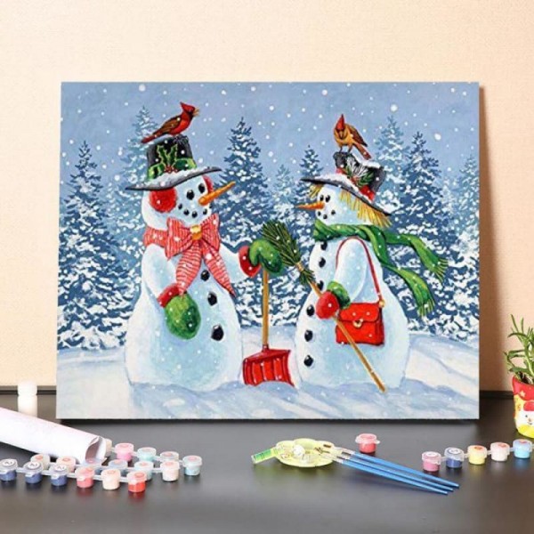 Snowman V -Paint by Numbers Kit