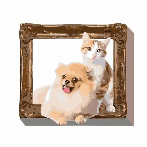 Cat Dog Diy Paint By Numbers Kits