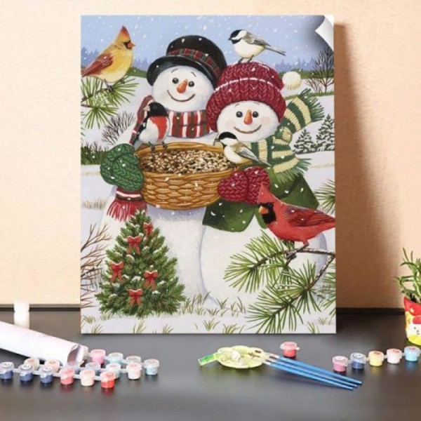 Working Snowman-Paint by Numbers Kit