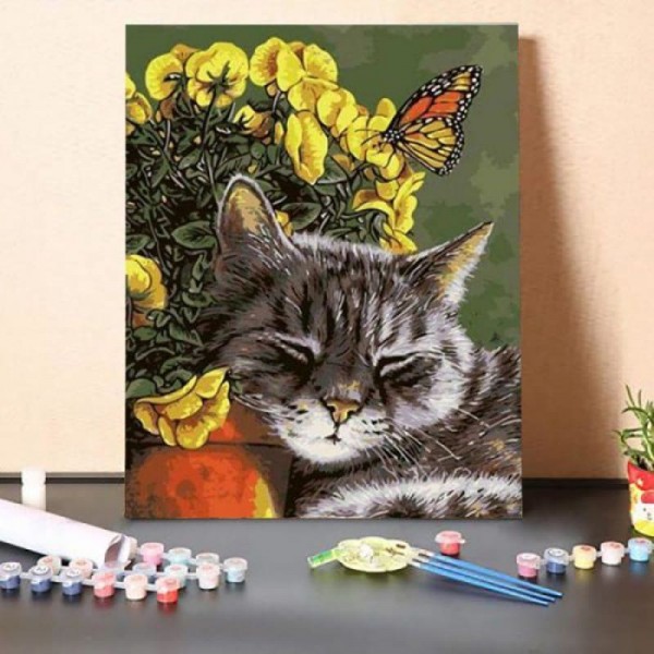 Comfy Cat – Paint By Numbers Kit