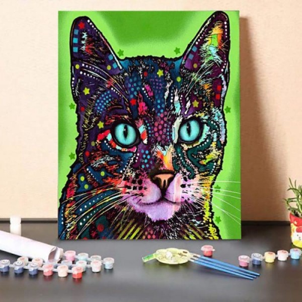 Watchful Cat – Paint By Numbers Kit