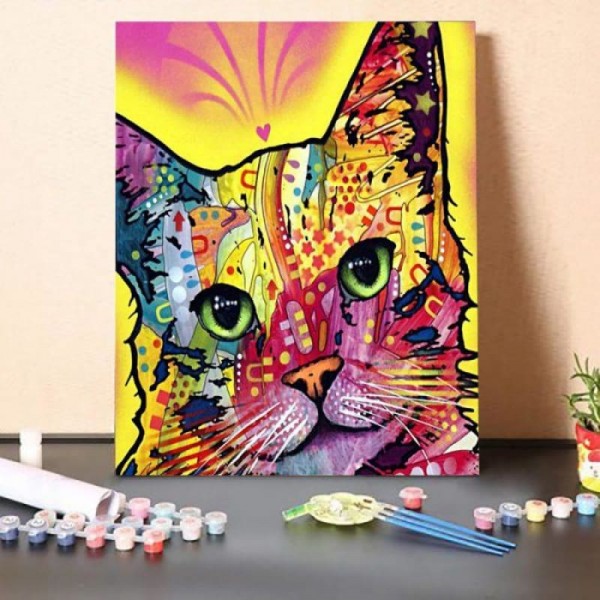 Tilt Cat – Paint By Numbers Kit