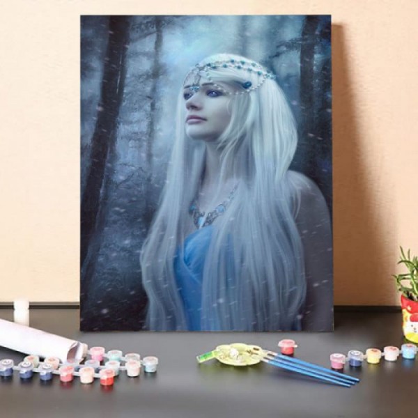 Paint by Numbers Kit-White Hair