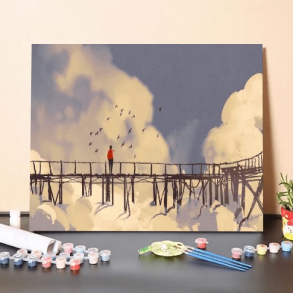 Paint by Numbers Kit-Cloud Bridge