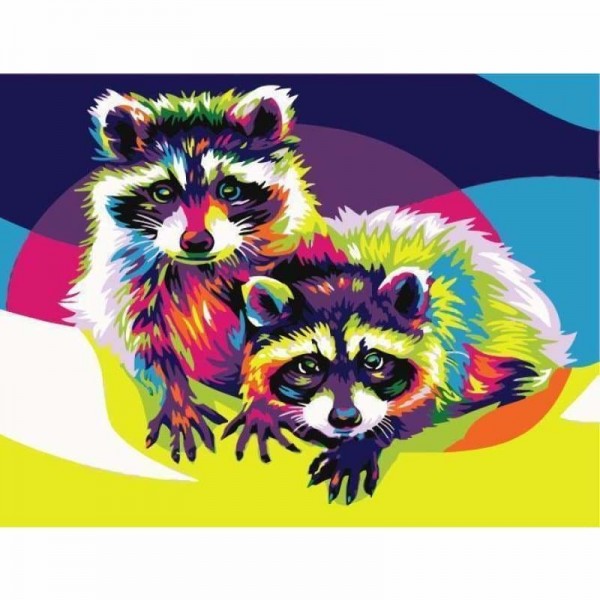Raccoon Diy Paint By Numbers Kits