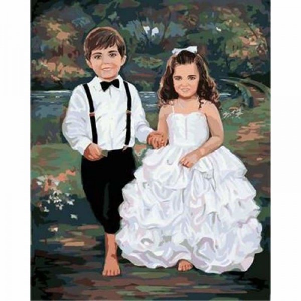 Buy Portrait Boy And Girl Diy Paint By Numbers Kits